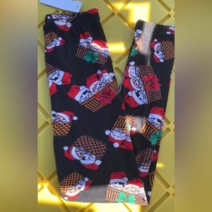 Kids kitten holiday leggings